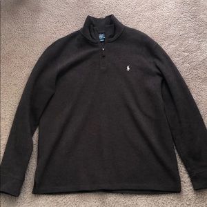 Brown polo 1/4 zip sweater